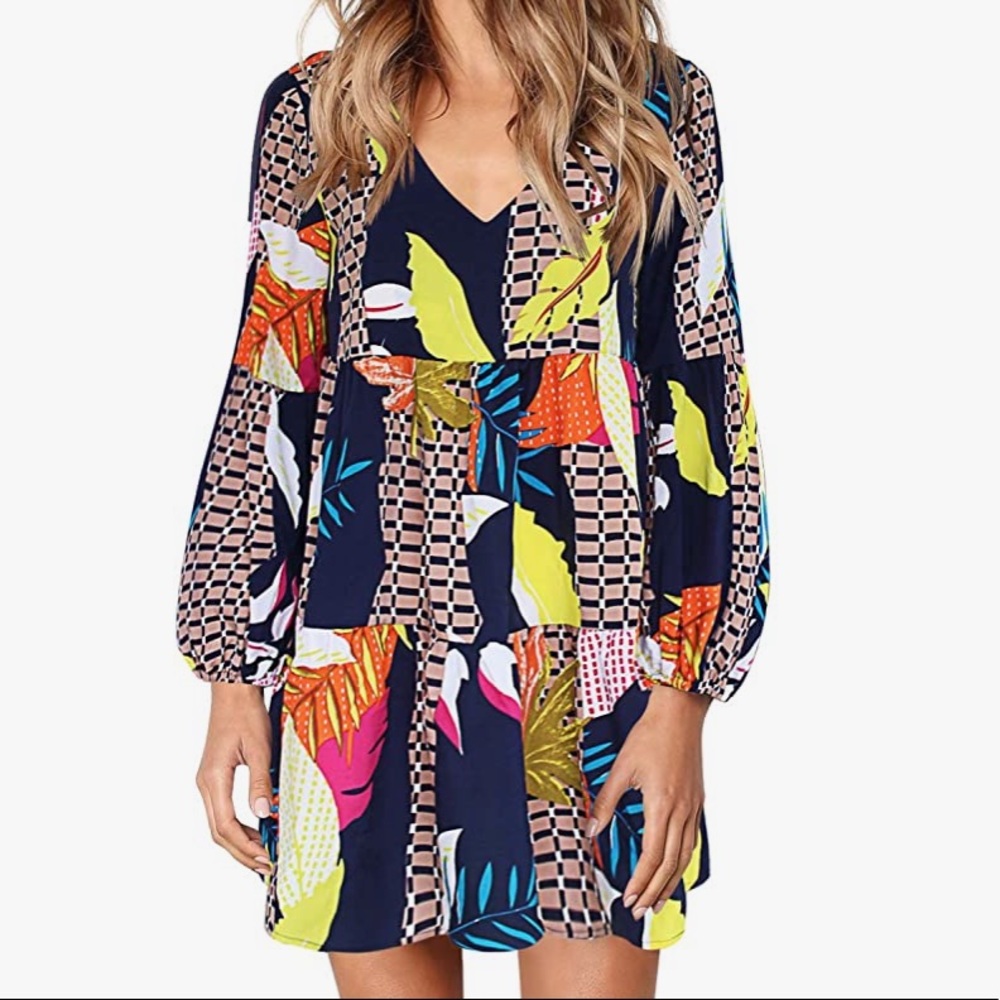 Long sleeve mini dress